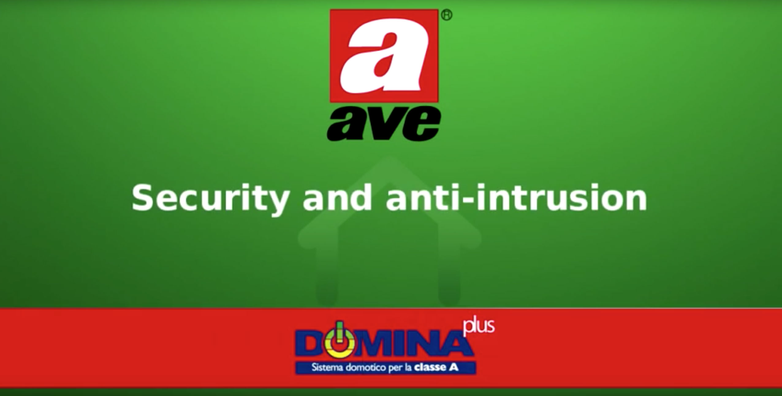 Home automation AVE DOMINA plus – Security and anti-intrusion video