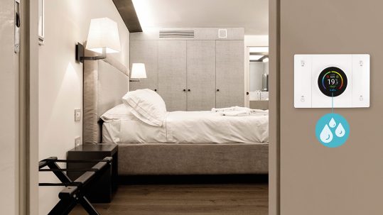 AVE updates chronothermostats with "Humidity Control" and "Hotel Function"
